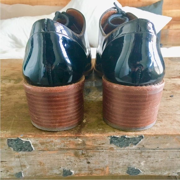 Louise et Cie Patent Leather Heeled Oxfords - Picture 6 of 7